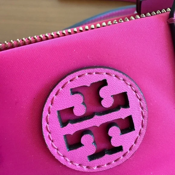 NWT Tory Burch Vibrant Pink Nylon Mini Bag - Picture 3 of 5